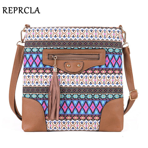 REPRCLA Fashion Bags National Canvas Women Messenger Bags Crossbody