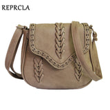 REPRCLA Newest Fashion Bag Weave PU Leather Handbags Crossbody