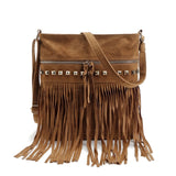 REPRCLA Fashion Rivet Tassel Women Shoulder Bags