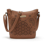 REPRCLA Hollow Out Women Bucket Bags Vintage Crossbody