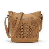 REPRCLA Hollow Out Women Bucket Bags Vintage Crossbody
