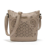 REPRCLA Hollow Out Women Bucket Bags Vintage Crossbody