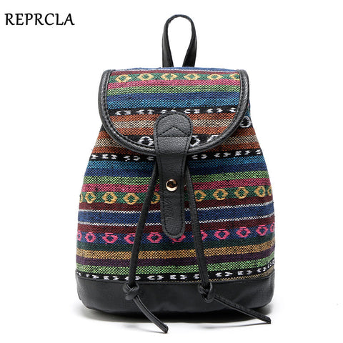 REPRCLA Women High Quality Canvas Backpack