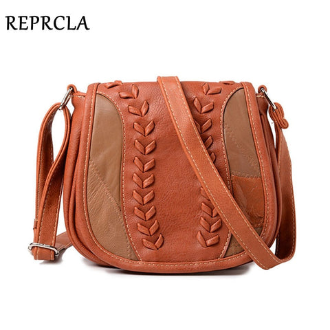 REPRCLA Vintage Leather Crossbody High Quality Women Bag