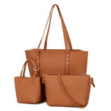 REPRCLA Litchi Pattern Three Pieces Women Bag