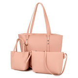 REPRCLA Litchi Pattern Three Pieces Women Bag