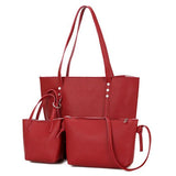REPRCLA Litchi Pattern Three Pieces Women Bag