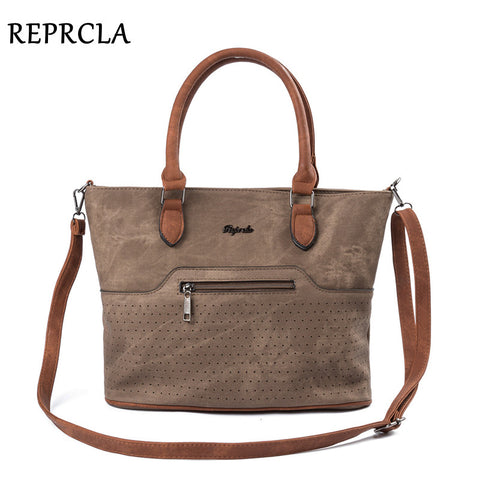 REPRCLA High Quality Handbags Vintage PU Leather Shoulder Bags Women