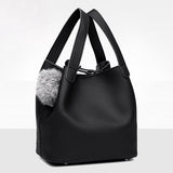 REPRCLA Designer Hairball Tassel Women Bags High Quality PU Leather Handbags