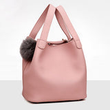 REPRCLA Designer Hairball Tassel Women Bags High Quality PU Leather Handbags