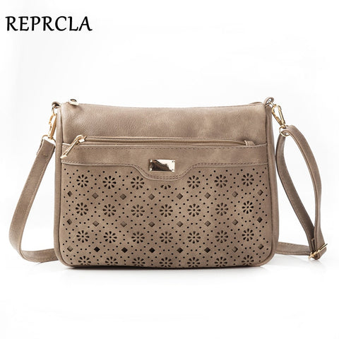 REPRCLA New Double Zipper Women Messenger Bags Crossbody