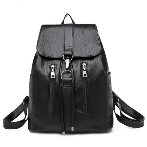 REPRCLA New Soft PU Leather Women Backpack