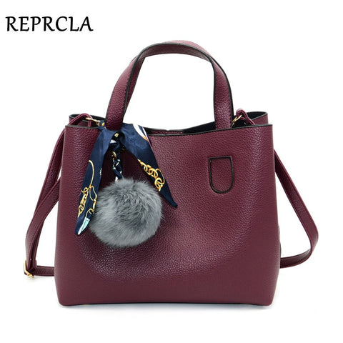 REPRCLA High Quality PU Leather Women Handbag