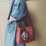 REPRCLA High Quality PU Leather Women Handbag
