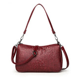 REPRCLA Luxury Designer Alligator Pattern Handbags Women Shoulder Bag