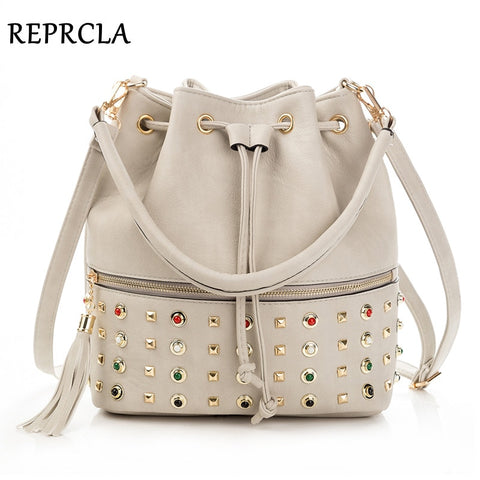 REPRCLA Luxury Brand Polyester Women Bucket Women Shoulder Bag