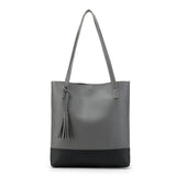 REPRCLA Leather Handbag Tassel Women Shoulder Bag